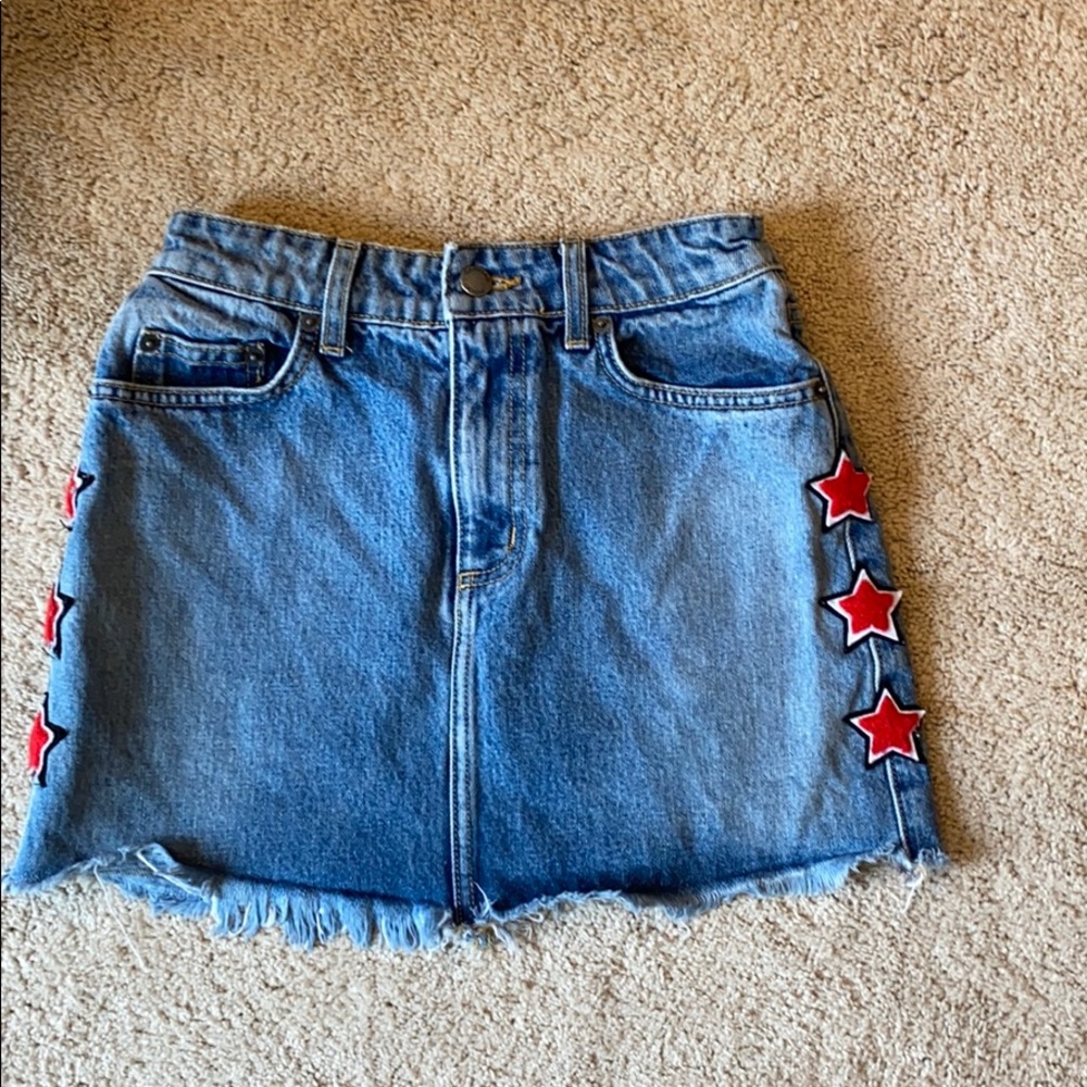 LF Carmar Star Denim Skirt RARE